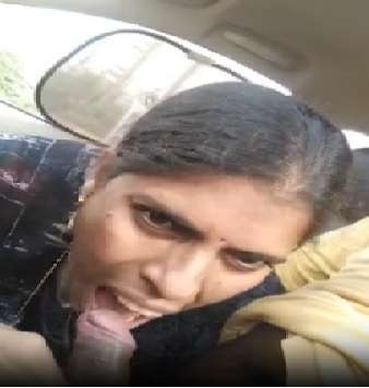Village Indian Bhabhi devar ko blowjob deti car mein