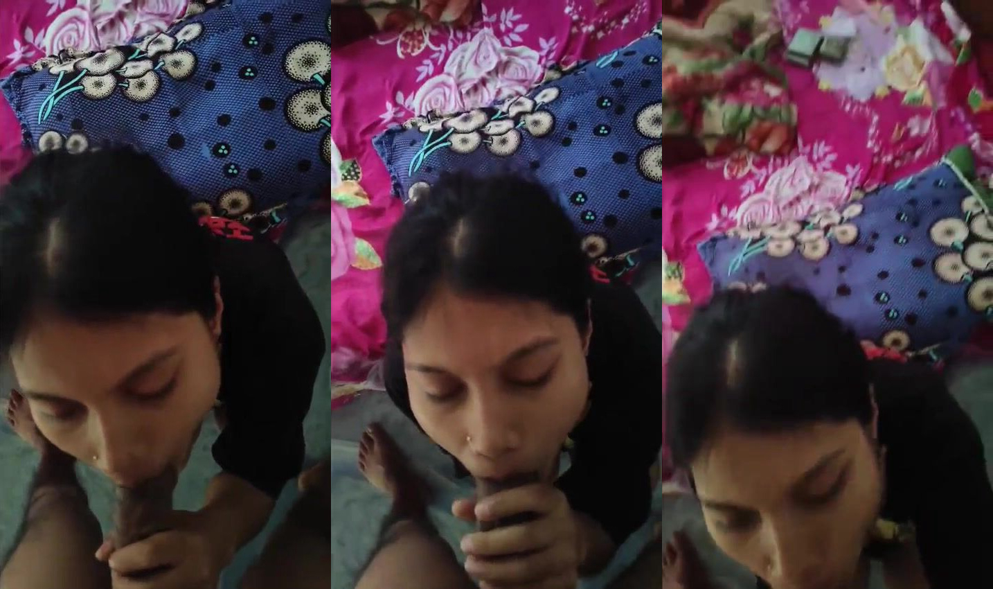 Assam girl eye closed blowjob garam