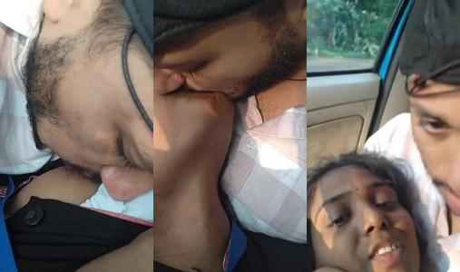 Cab driver & college girl kissing choda chodi