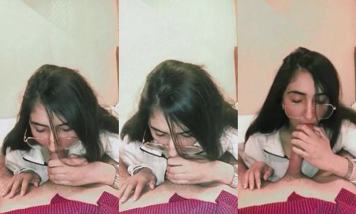 Chasmish Muslim college student girl blowjob deti hui