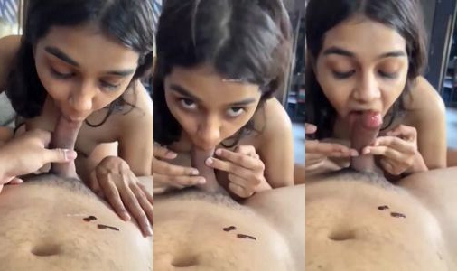 Chocolate laga kar lund suck karti cute gf