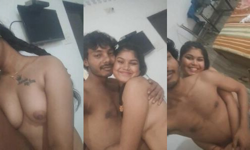 Couple romantic bina kapdo ke pose in ladies hostel