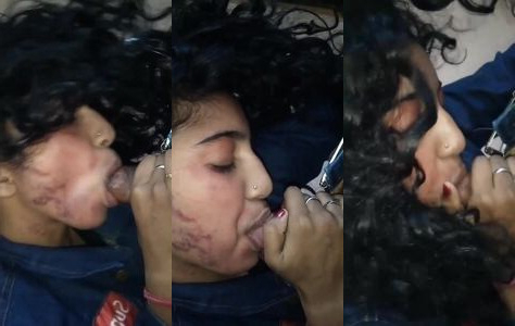 Curly hair wali college girl ne premi ka lund chusa