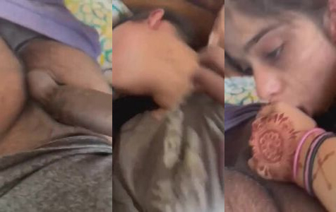 Cute step-sister is sucking brother’s dick