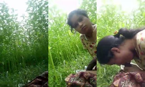 dehati bhabhi girl Riya khet mein blowjob de rahi hai
