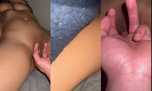 Fingering on the sleeping step-sister