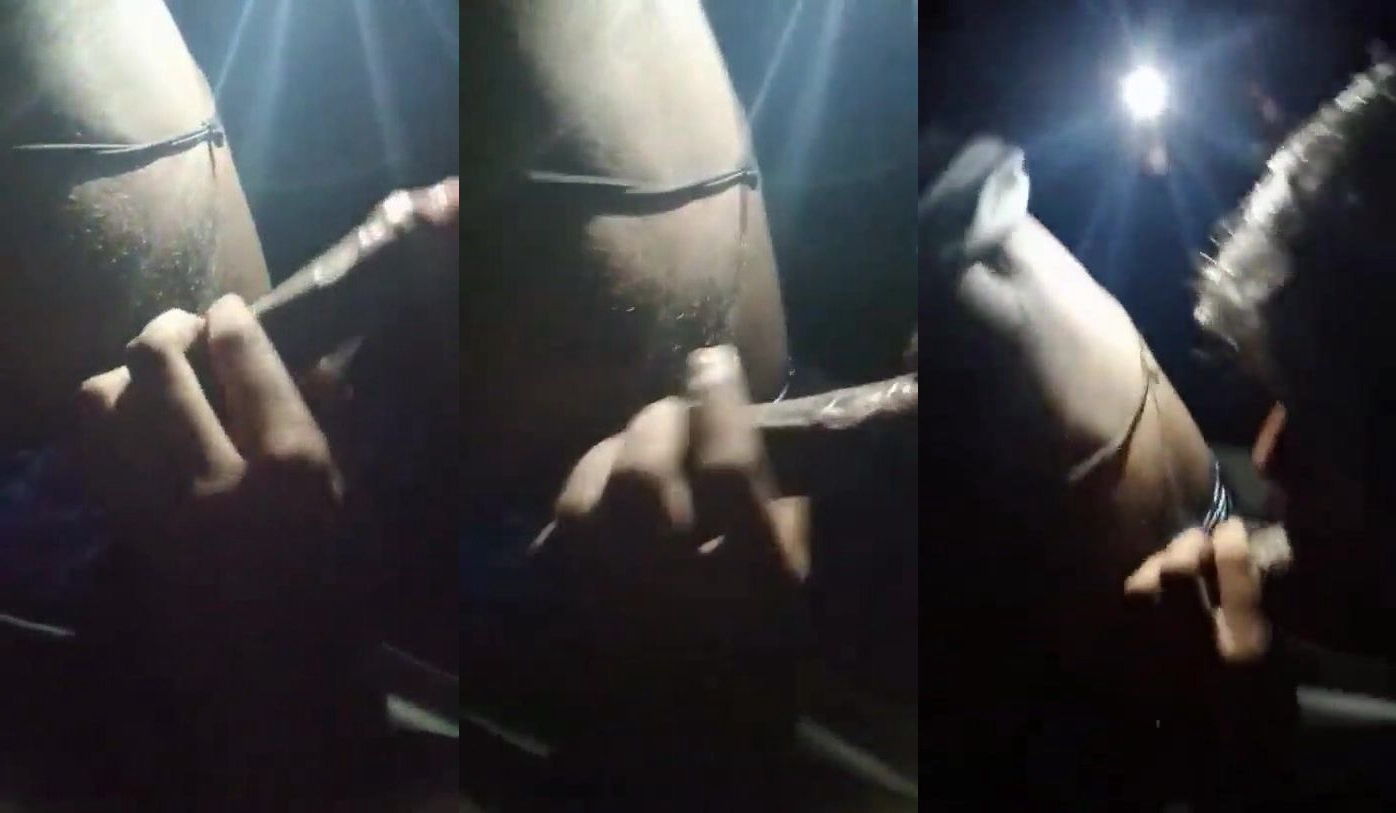 Gay boys’ night torchlight blowjob