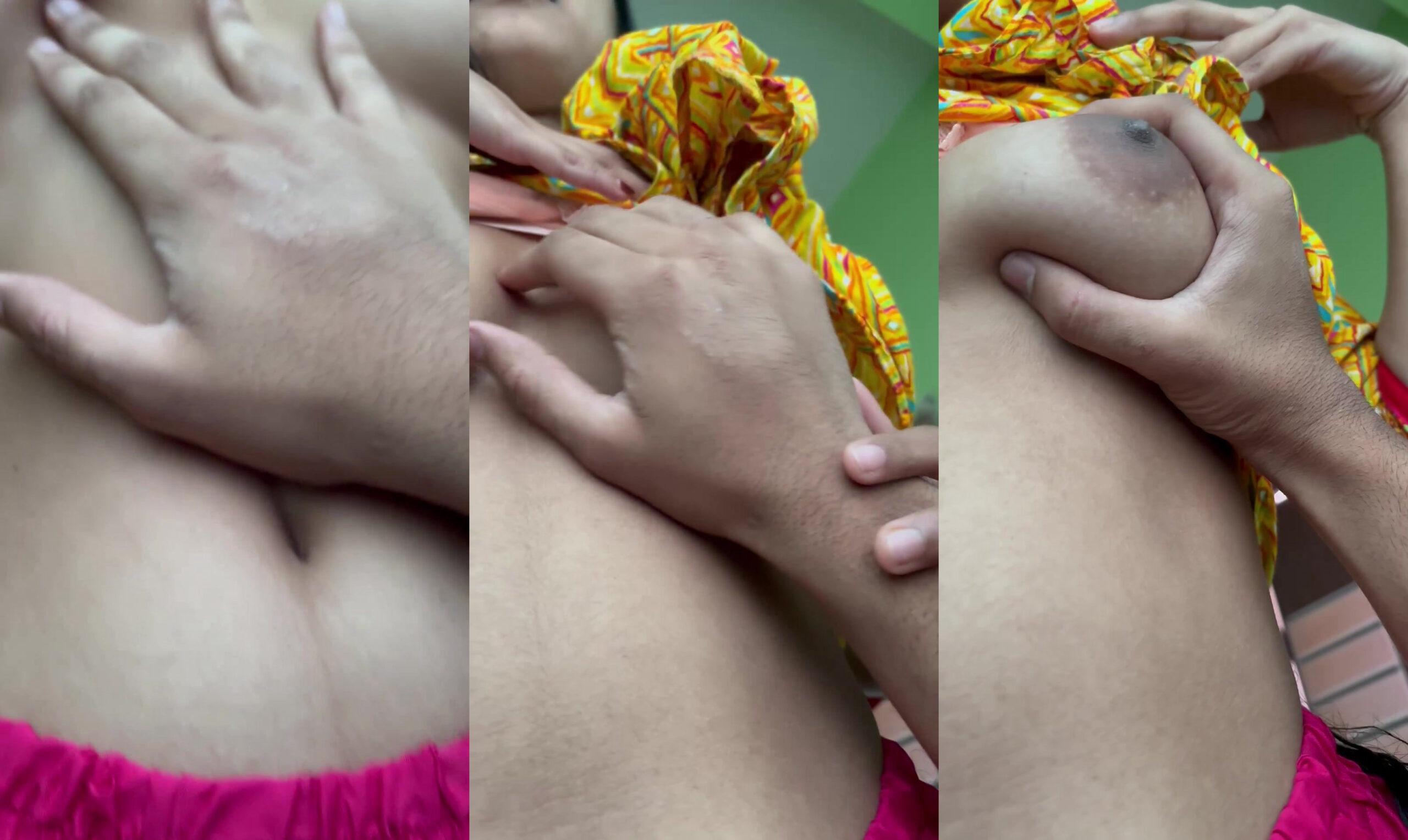 Girlfriend’s small boobs press leaked mms