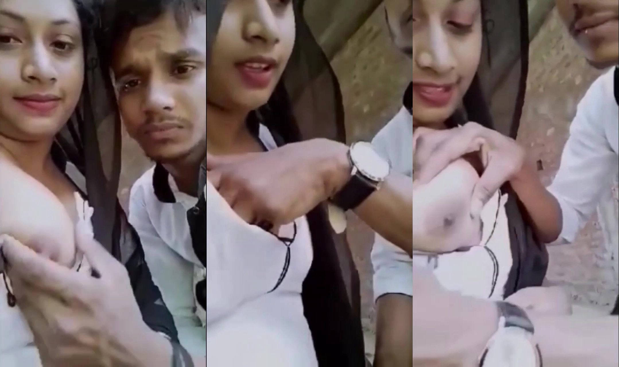 Horny college girl girl ki boobs daba kar suck kiya bf ne
