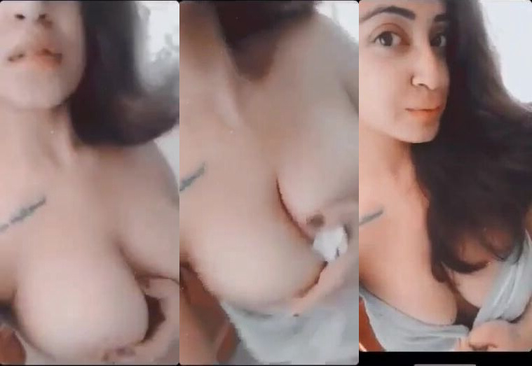 Instagram celebrity girl with big boobs shakes