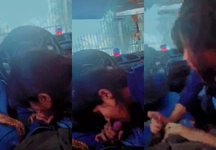 kamuk blowjob inside the parking car