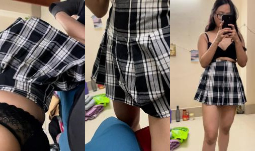 Mini skirt office girlfriend superb blowjob