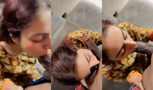 North desi girl blowjob in bathroom