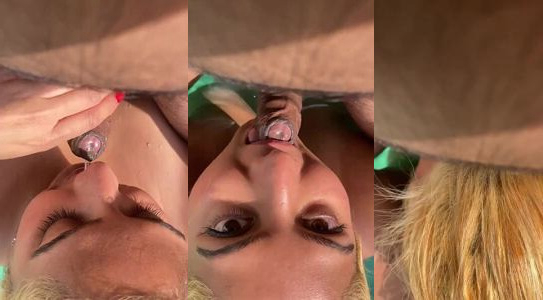 Swimming pool blowjob video