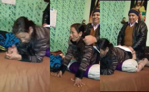 Tharki uncle ne randi ko doggy style mein choda