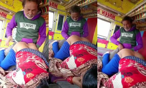 Truck mein garam randi ki doggy style chudai