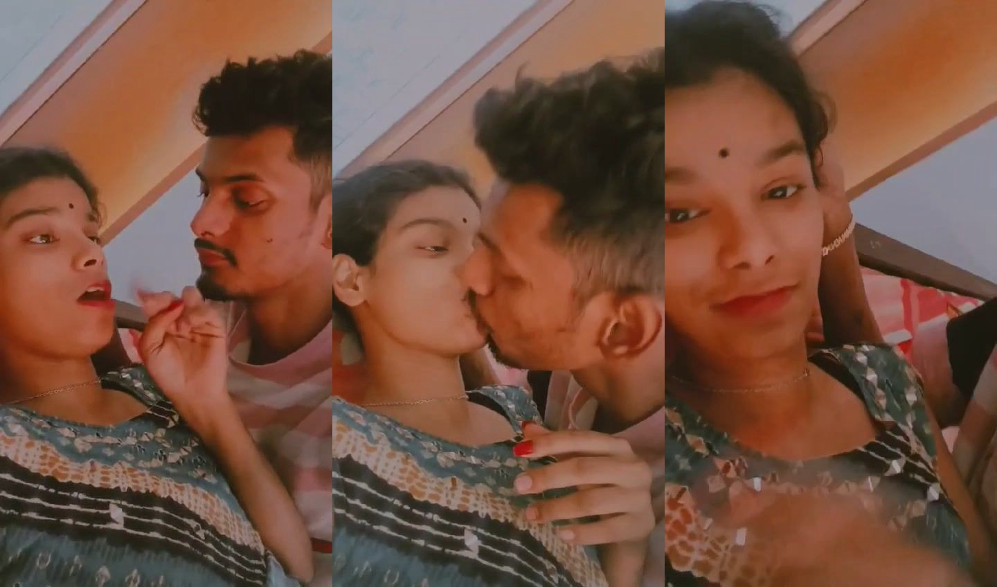 A young Bihari desi bhabhi kissing a hot